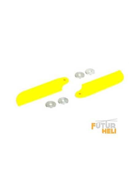 BLH1871YE Pales option anticouple Jaune Blade 500x / blade 500 3D