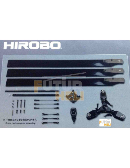 Tête tripale complète pour lama 30 hirobo +pales