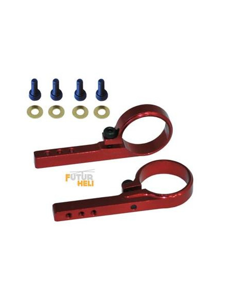 Option alu mini protos support servo rouge d'anticouple Lynx Heli innovations