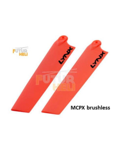 Pales Orange  115 mm pour blade mcpx Brushless lynx Heli
