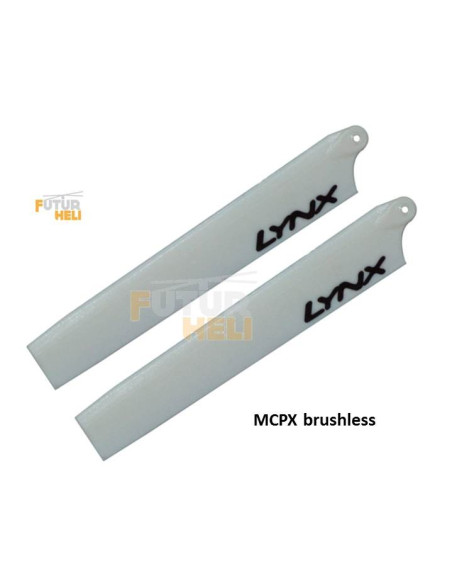 Pales Blanche 115 mm pour blade mcpx Brushless lynx Heli