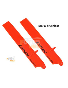 Pales Vitesse  blade Mcpx Brushless orange 115 mm option " lynx heli "