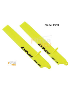 Pales vitesse  135 mm jaune  pour blade 130x option "Lynx Heli "