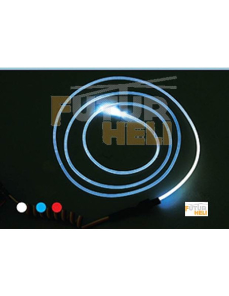 Led tube Blanche diam 2 mm x 1M Alimentation prise servo ( récepteur )