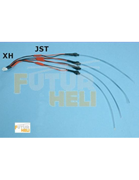 Led Tube x4 2x rouge 2x blanc connection JST ou bec