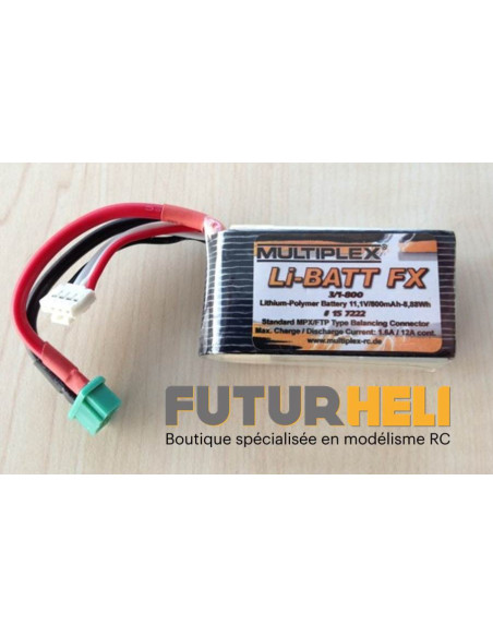 Lipo 800 mAh 3S 11V Multiplex 157222