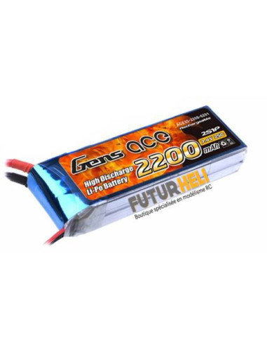 Lipo Gens Ace 2200 mAh 2S 11.1v 25C