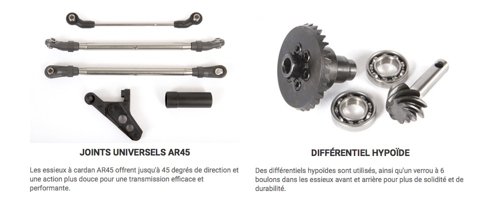ZHRCFUN Kit d'essieux portique avant arrière RC CNC en métal pour 1/10 RC Crawler Axial SCX10 II 90046 90047 (avant