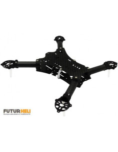 Châssis quadri Taille 135 alu bleu et carbone Rakonheli