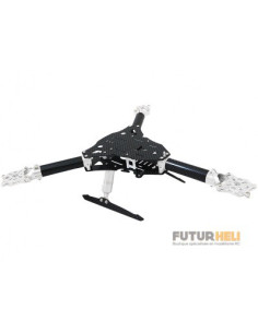 Châssis tricopter rouge Carbone Alu Rakonheli