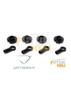 VTR23002 Chappes et coupelles Armortisseur (4) Vaterra Twin hammers