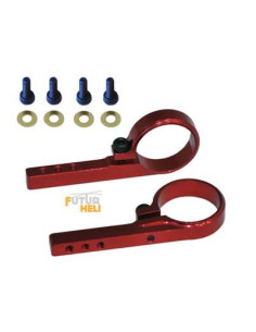 Option alu mini protos support servo rouge d'anticouple Lynx Heli innovations