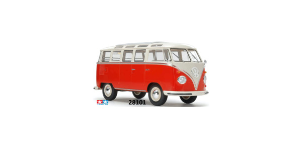 Tamiya 28101 volkswagen Type 2 Rouge/Blanc 1/24 sans colle en précommande
