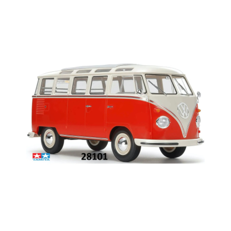 Tamiya 28101 volkswagen Type 2 Rouge/Blanc 1/24 sans colle en précommande